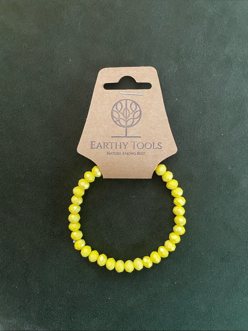 Yellow Faceted Bead Bracelet